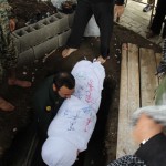 دو شهید گمنام بر دستان مردم رامسر بدرقه شدند و در دانشگاه آزاد به خاک آرمیدند/ گزارش تصویری ۲