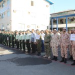 مراسم صبحگاه مشترک نیروی های نظامی و انتظامی در رامسر برگزار شد+ تصاویر
