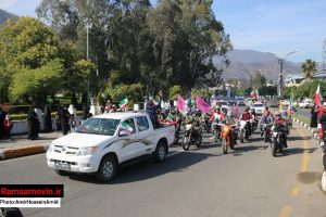 راهپیمایی خودرویی ۲۲ بهمن در رامسر